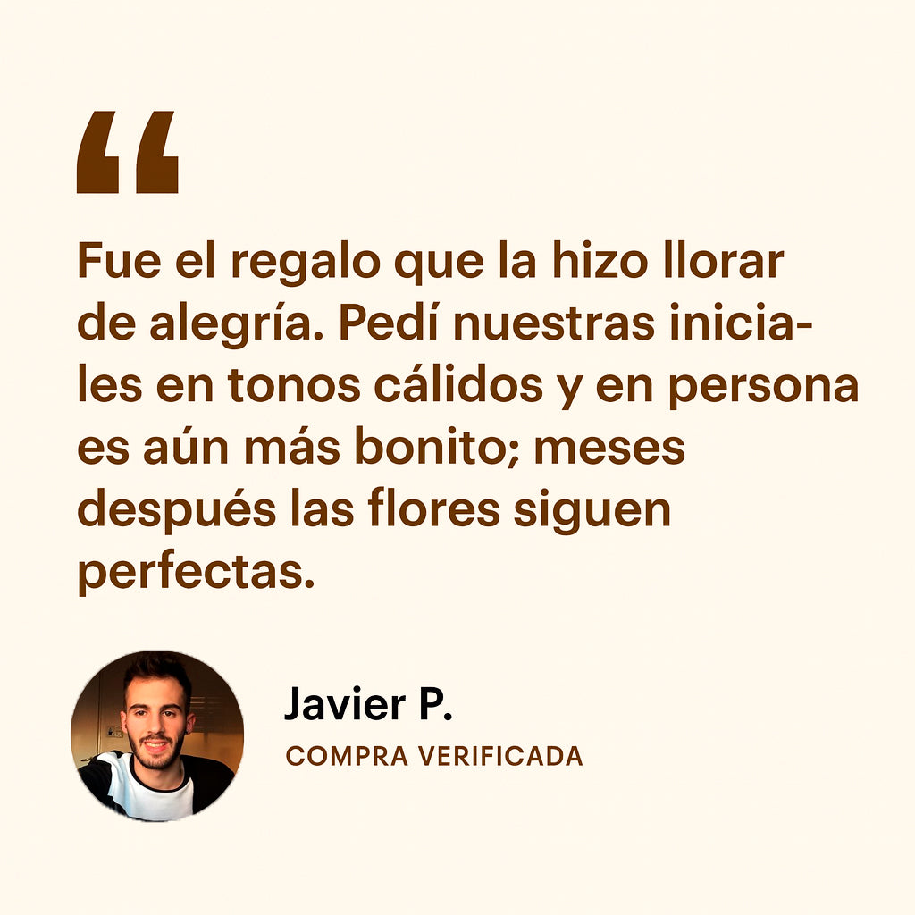 Letra Floral | Flor Seca y Preservada - Flor a Secas