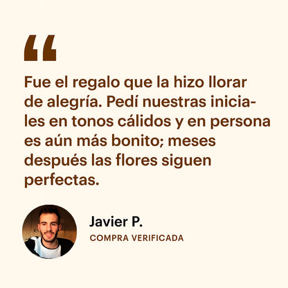 Letra Floral | Flor Seca y Preservada - Flor a Secas